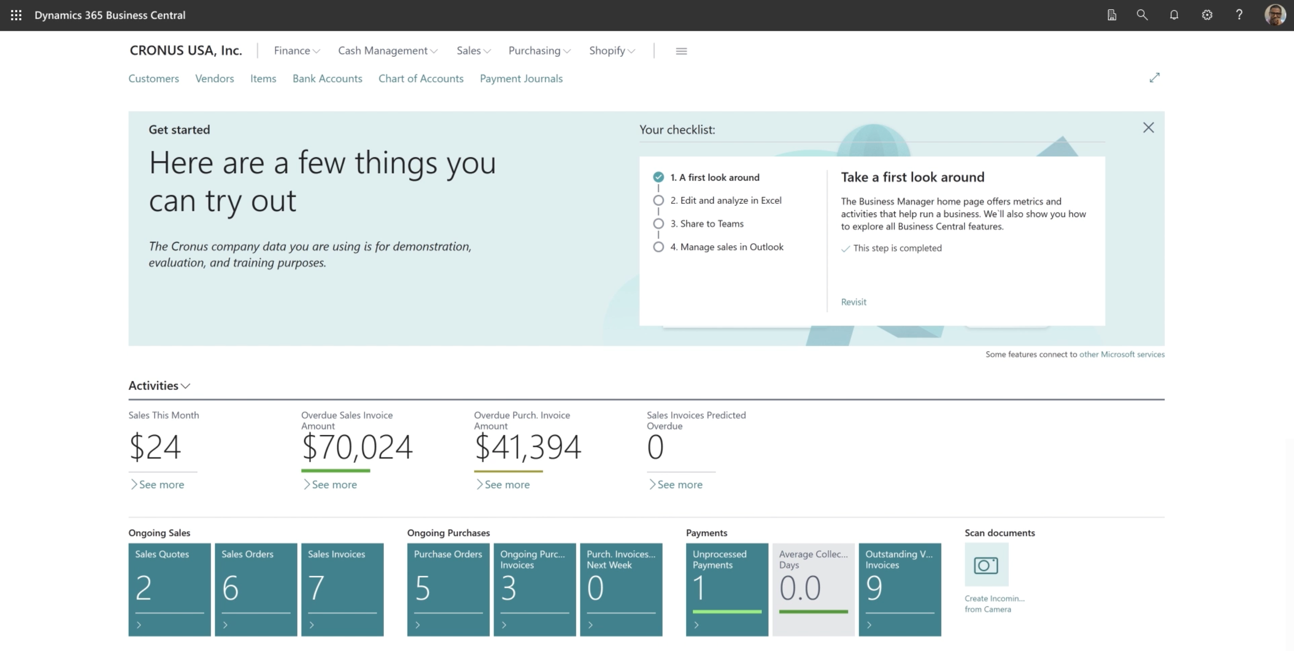 Business Central Screenshot
